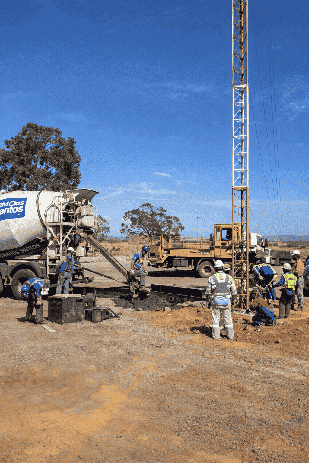 Equipe técnica em campo